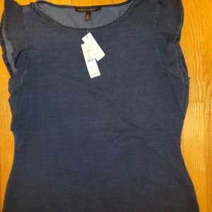 White House Black Market denim shirt size L